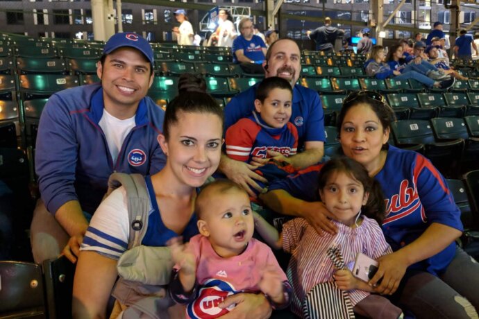 MOLA member Dr. Julio Arnau and family at Chicago Cubs