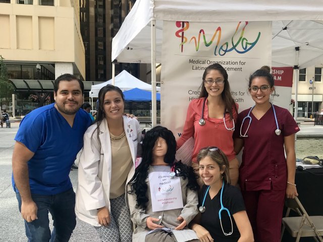 Public health event Hispanic heritage daley plaza 091918 volunteers