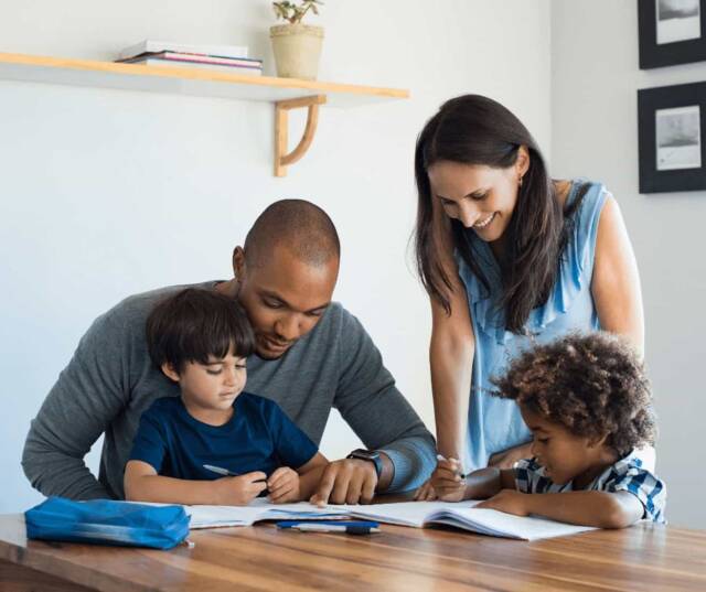 Parents-helping-children-with-homework